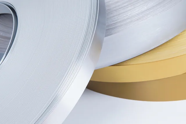 Metal Composite Aluminium Edge Banding-Brushed Silver-Brushed Gold-Edge Banding Detail.JPG